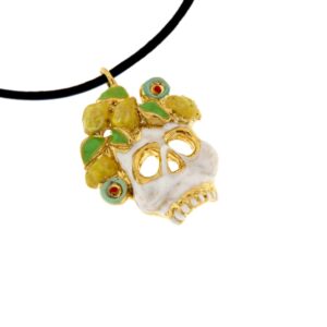 Pendente argento dorato cinico siciliano J-P86