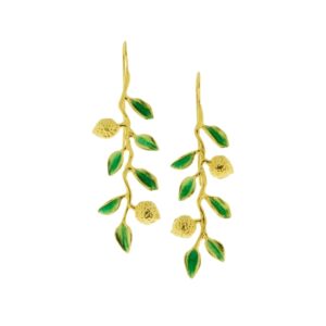 Orecchini argento dorato limoneto J-E134