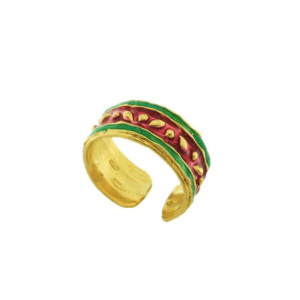 Anello argento dorato maduni pinti J-A91